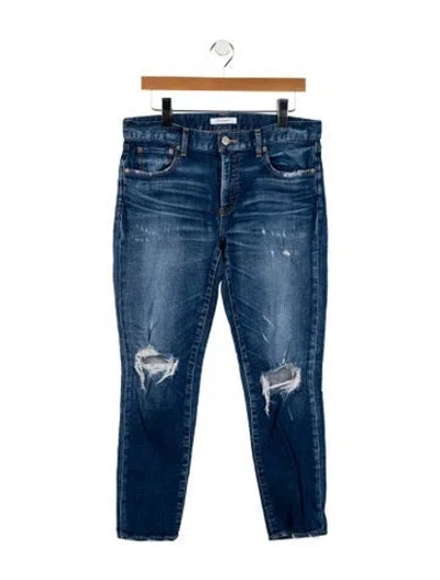 Pre-owned Moussy Mid-rise Skinny Leg Jeans In Blue