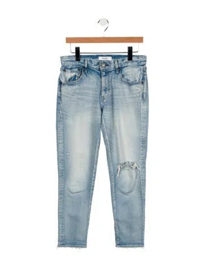 Pre-owned Moussy Mid-rise Skinny Leg Jeans In Blue