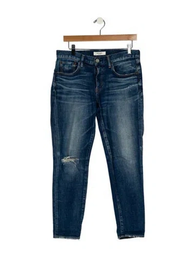 Pre-owned Moussy Mid-rise Skinny Leg Jeans In Blue