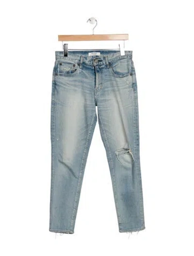 Pre-owned Moussy Mid-rise Skinny Leg Jeans In Blue