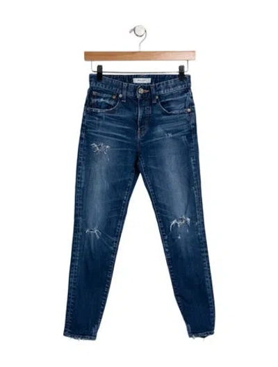 Pre-owned Moussy Mid-rise Skinny Leg Jeans In Blue