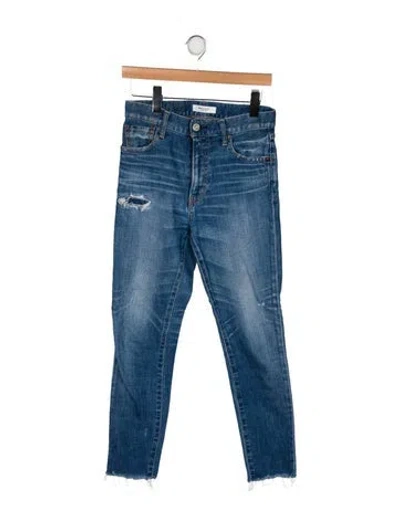 Pre-owned Moussy Mid-rise Skinny Leg Jeans In Blue