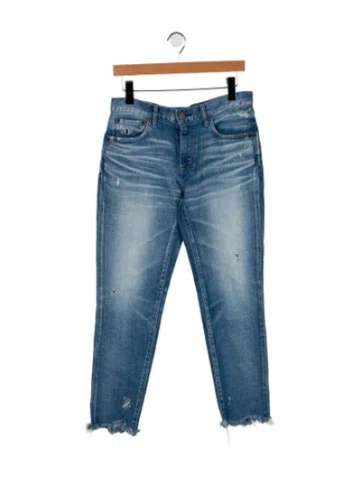 Pre-owned Moussy Mid-rise Skinny Leg Jeans In Blue