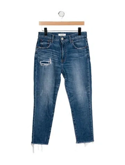 Pre-owned Moussy Mid-rise Skinny Leg Jeans In Blue