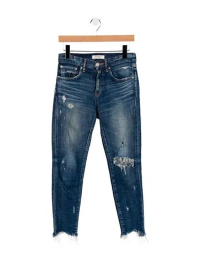 Pre-owned Moussy Mid-rise Skinny Leg Jeans In Blue