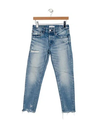 Pre-owned Moussy Mid-rise Skinny Leg Jeans In Blue