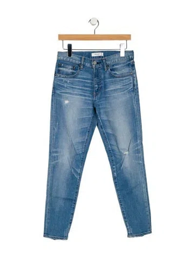 Pre-owned Moussy Mid-rise Skinny Leg Jeans In Blue