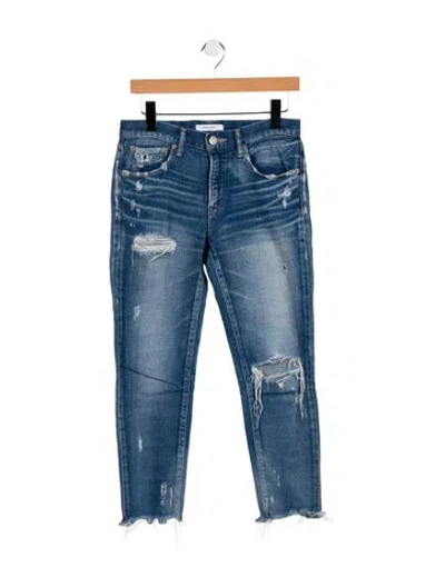 Pre-owned Moussy Mid-rise Skinny Leg Jeans In Blue