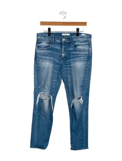 Pre-owned Moussy Mid-rise Skinny Leg Jeans In Blue