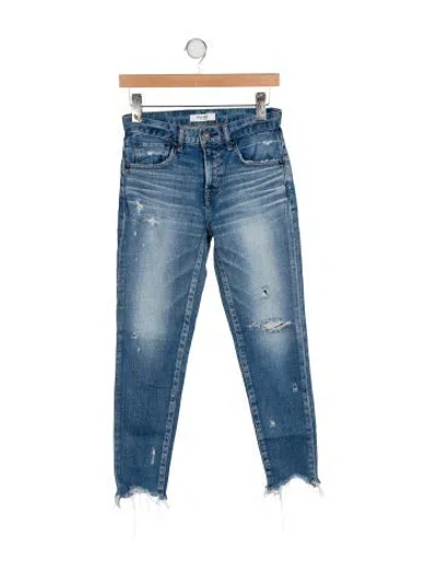 Pre-owned Moussy Mid-rise Skinny Leg Jeans In Blue