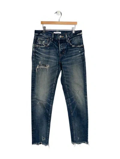 Pre-owned Moussy Mid-rise Skinny Leg Jeans In Blue