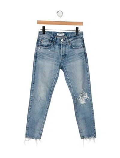 Pre-owned Moussy Mid-rise Skinny Leg Jeans In Blue