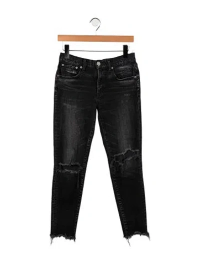 Pre-owned Moussy Mid-rise Skinny Leg Jeans In Blue
