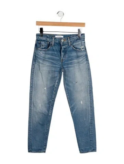 Pre-owned Moussy Mid-rise Skinny Leg Jeans In Blue