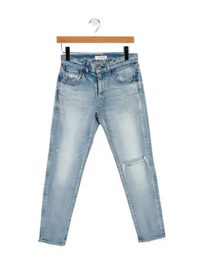 Pre-owned Moussy Mid-rise Skinny Leg Jeans In Blue