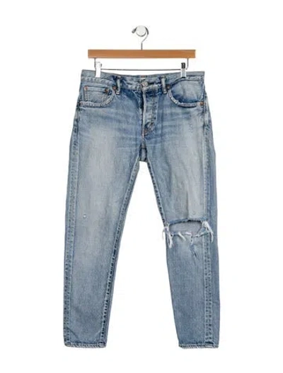 Pre-owned Moussy Mid-rise Skinny Leg Jeans In Blue