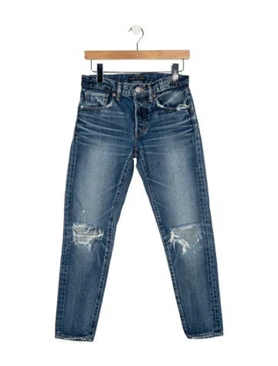 Pre-owned Moussy Mid-rise Skinny Leg Jeans In Blue