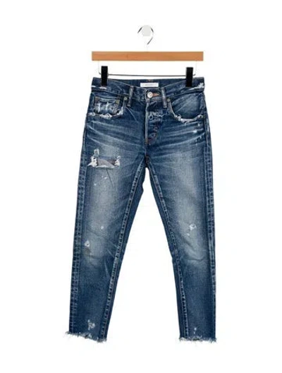 Pre-owned Moussy Mid-rise Skinny Leg Jeans In Blue