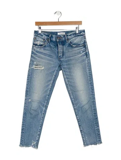 Pre-owned Moussy Mid-rise Skinny Leg Jeans In Blue