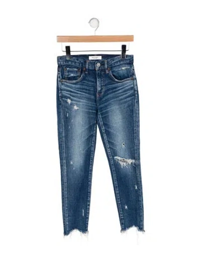 Pre-owned Moussy Mid-rise Skinny Leg Jeans In Blue