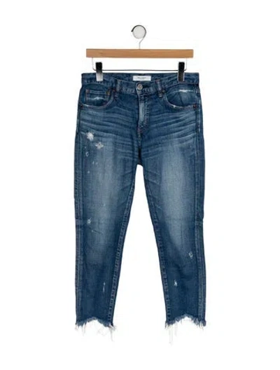 Pre-owned Moussy Mid-rise Skinny Leg Jeans In Blue