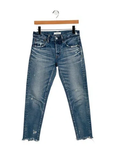 Pre-owned Moussy Mid-rise Skinny Leg Jeans In Blue