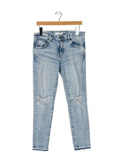 Pre-owned Moussy Mid-rise Skinny Leg Jeans In Blue
