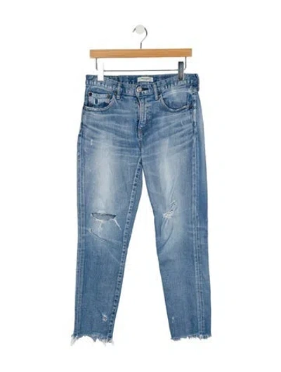 Pre-owned Moussy Mid-rise Skinny Leg Jeans In Blue