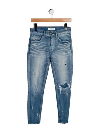 Pre-owned Moussy Mid-rise Skinny Leg Jeans In Blue