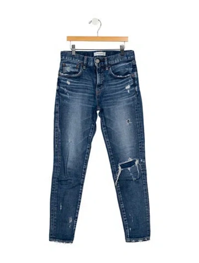 Pre-owned Moussy Mid-rise Skinny Leg Jeans In Blue
