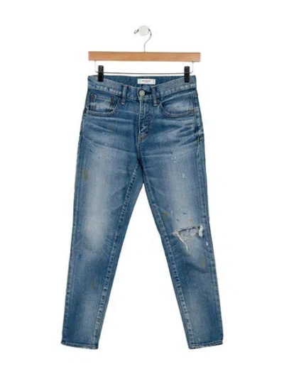 Pre-owned Moussy Mid-rise Skinny Leg Jeans In Blue