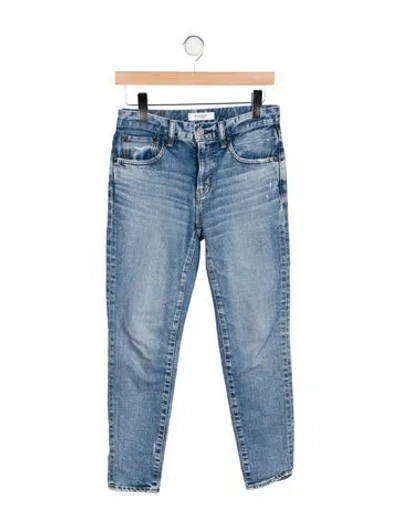 Pre-owned Moussy Mid-rise Skinny Leg Jeans In Blue