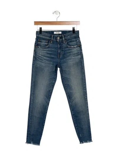 Pre-owned Moussy Mid-rise Skinny Leg Jeans In Blue