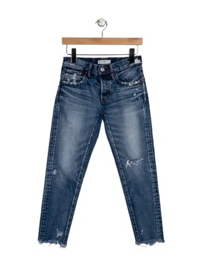 Pre-owned Moussy Mid-rise Skinny Leg Jeans In Blue
