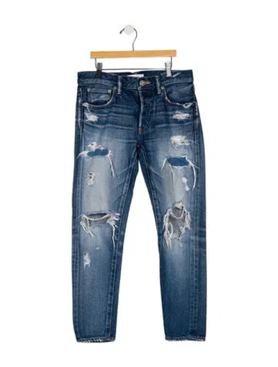 Pre-owned Moussy Mid-rise Skinny Leg Jeans In Blue