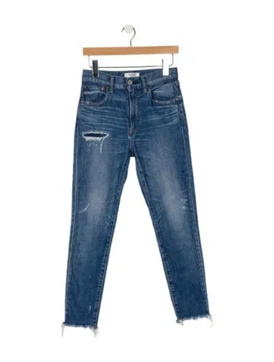 Pre-owned Moussy Mid-rise Skinny Leg Jeans In Blue