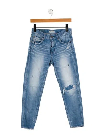 Pre-owned Moussy Mid-rise Skinny Leg Jeans In Blue