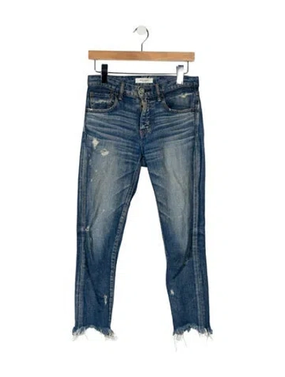 Pre-owned Moussy Mid-rise Skinny Leg Jeans In Blue