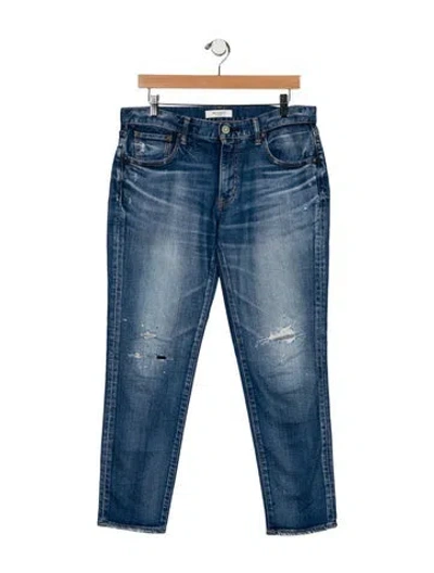 Pre-owned Moussy Mid-rise Skinny Leg Jeans In Blue