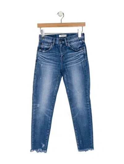 Pre-owned Moussy Mid-rise Skinny Leg Jeans In Blue