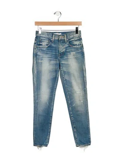 Pre-owned Moussy Mid-rise Skinny Leg Jeans In Blue