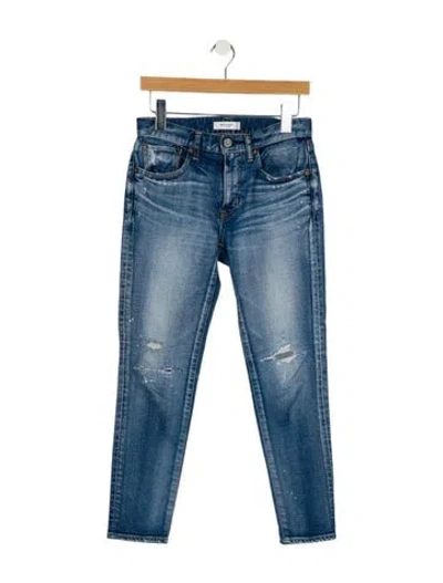 Pre-owned Moussy Mid-rise Skinny Leg Jeans In Blue