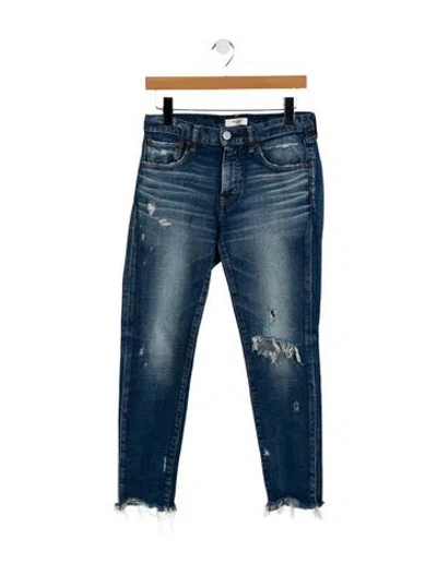 Pre-owned Moussy Mid-rise Skinny Leg Jeans In Blue