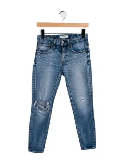 Pre-owned Moussy Mid-rise Skinny Leg Jeans In Blue