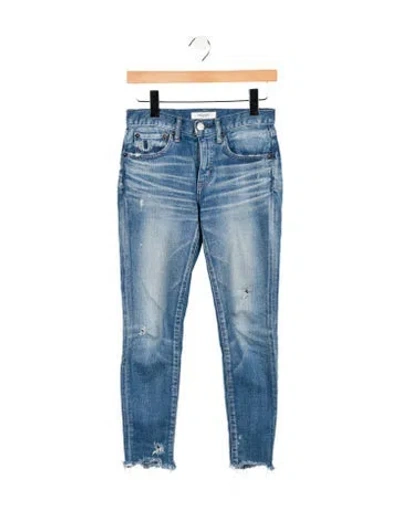 Pre-owned Moussy Mid-rise Skinny Leg Jeans In Blue