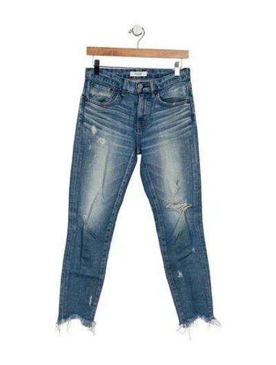 Pre-owned Moussy Mid-rise Skinny Leg Jeans In Blue