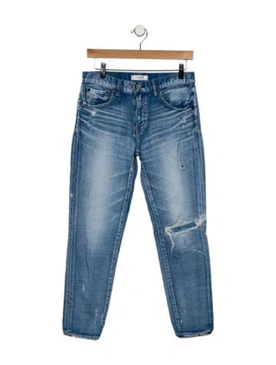 Pre-owned Moussy Mid-rise Skinny Leg Jeans In Blue