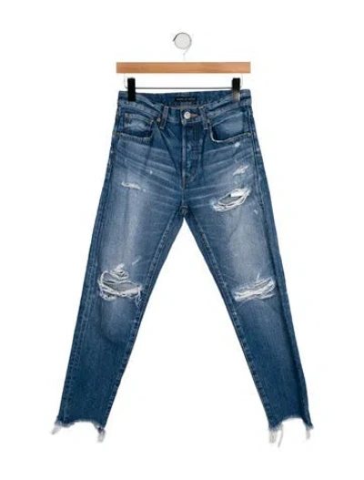 Pre-owned Moussy Mid-rise Skinny Leg Jeans In Blue