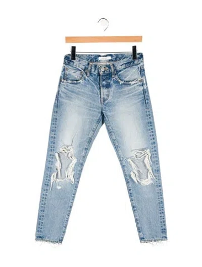 Pre-owned Moussy Mid-rise Skinny Leg Jeans In Blue