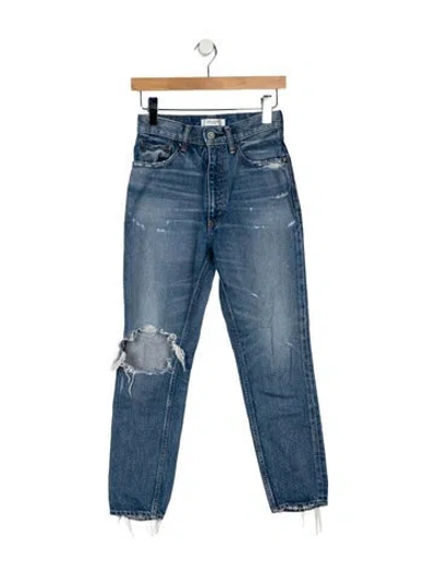 Pre-owned Moussy Mid-rise Skinny Leg Jeans In Blue